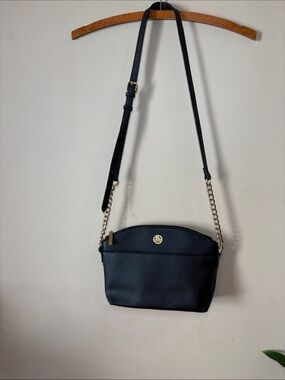 Anne Klein Black Crossbody with Gold Hardware
